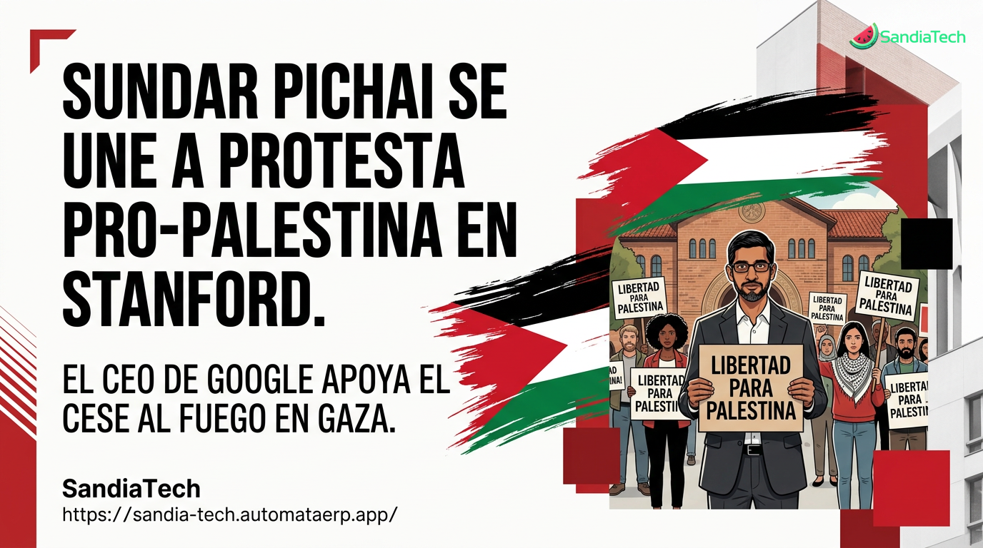 Sundar Pichai enfrenta abucheos y protesta en ceremonia de graduación de Stanford por vínculos de Google con Israel e ICE